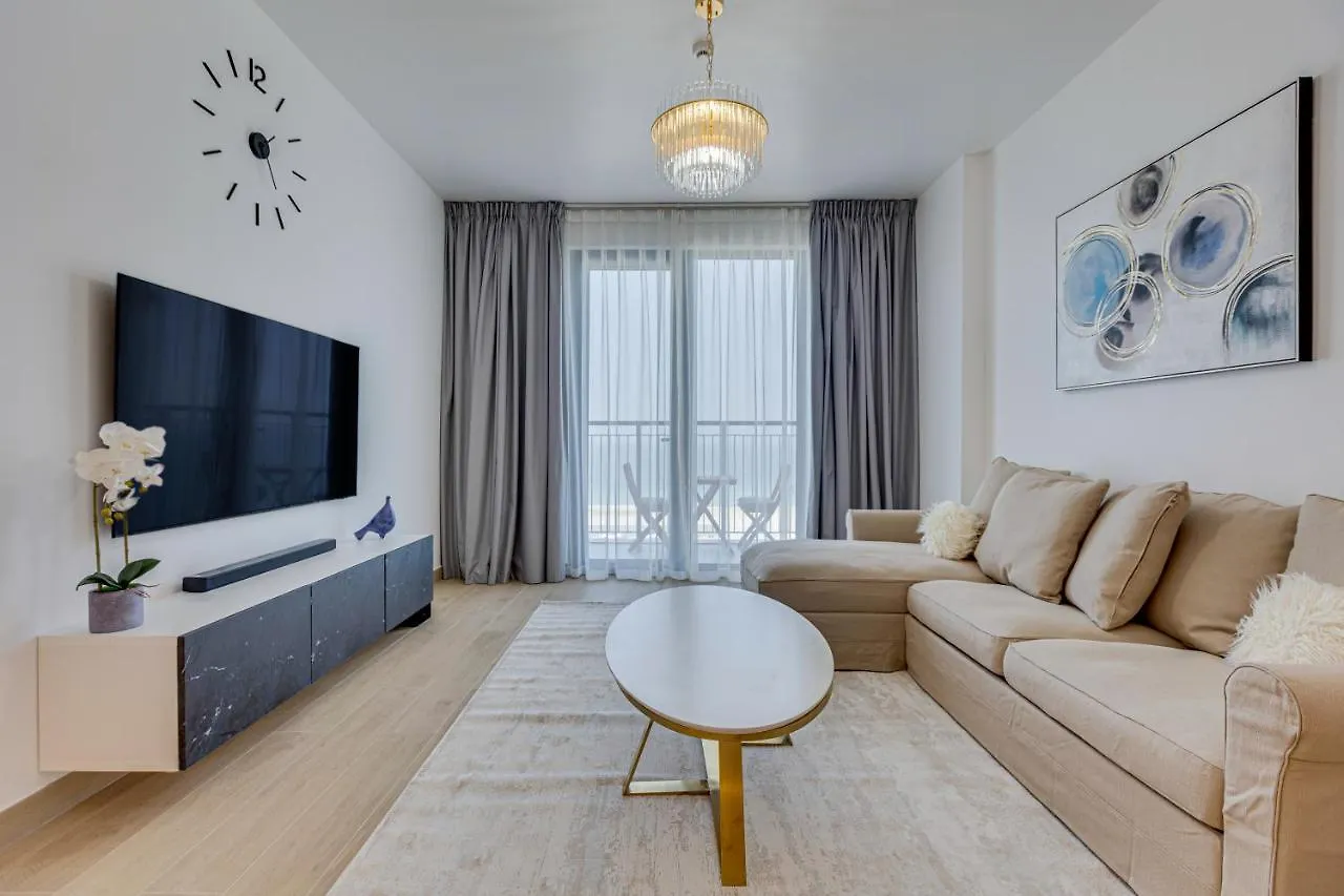 Lovely Sea View Apt La Cote 1 La Mer 1Min To Beach 迪拜